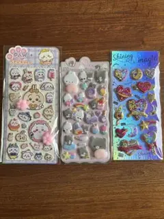 肉球シール　おしりシール　ちいかわ　シャカシャカシール　シールセット