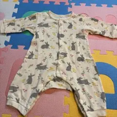 우사기 ひよこ柄 ロンパース 長袖 70cm