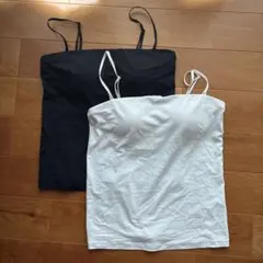 ホワイト ブラック エアリズム　サイズS チューブトップ 2枚セット　ユニクロ
