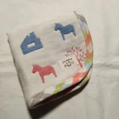 カラフル木馬☆6重ガーゼハンカチ　タオル