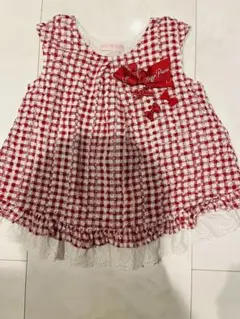 【メゾピアノ】チェックのトップス130㎝（送料込み）