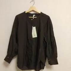 HK WORKS LONDON ティアード スリーブ ブラウス ブラウン