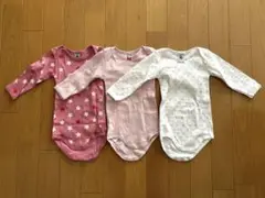 プチバトー ベビー 肌着 6m67cm 3枚セット