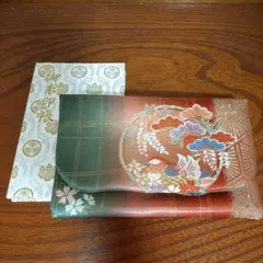 御朱印帳入れ　マルチケース　正絹帯リメイク　花鳥柄　ハンドメイド