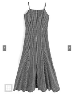 GRL ギンガムチェック柄マーメイドキャミワンピース