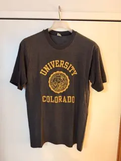 90sヴィンテージ古着USA製カレッジTシャツ 紺色 L クレムソン大学t 