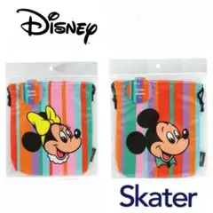 新品☆ディズニーDisney ミッキー&ミニー　レトロなカラフル巾着2枚セット