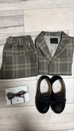 キッズ フォーマルスーツセット チェック柄　ブランシェス　120センチ