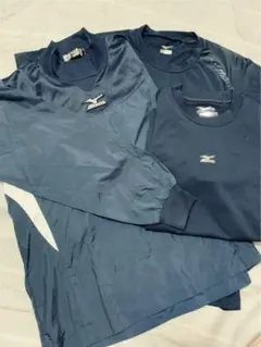 最終タイムセール美品ミズノお得140㎝3枚セット⭐︎半袖アンダー2長袖シャカシャカ