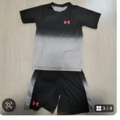 Under Armour 半ズボン Tシャツのセット黒 グレー