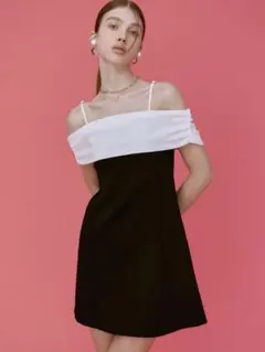 eimy istoire バックリボンオフショルミニワンピース