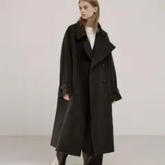 2WAYオーバーサイズメルトンダブルヨークラグラントレンチコート