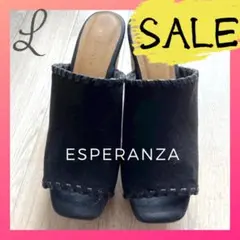 ブラックサンダル✴︎美品✴︎厚底　ヒール　ウェッジソールサンダル