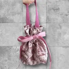 ミニ巾着ポーチ　パープル