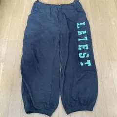 グレー LATESTプリント スウェット　男女兼用　LL