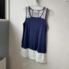 Nanea ノースリーブ チュニック ネイビーのサムネイル