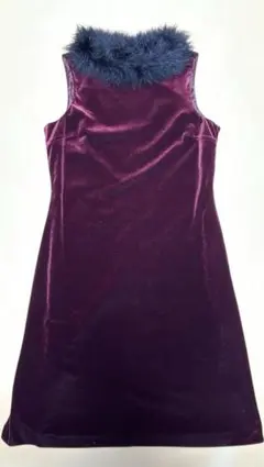 ワインレッド ベルベット パーティードレス