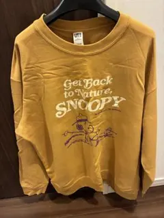 ユニクロ スヌーピー スウェット XL ピーナッツ イエロー