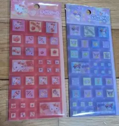 セブン　サンリオ　キティ　クロミ　タイルシール　２枚セット