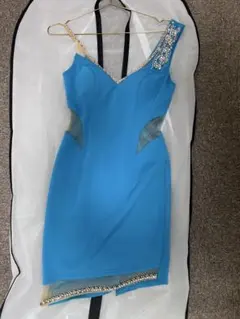 ビジュー装飾 青 キャバドレス　Angel r
