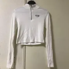 INGNI ハーフZIPリブトップス ホワイト