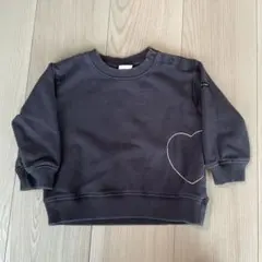 petit main ネイビー トレーナー 90 ハート