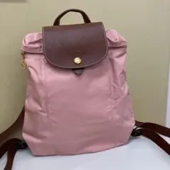 LONGCHAMP ピンク　折り畳み ナイロン リュック