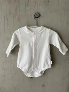 60-70cm セーラー 襟付きロンパース　ツリー柄　綿100%