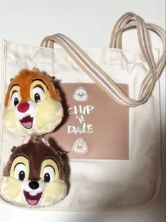 ディズニーランド チップとデール トートバッグ パスケースまとめ売り