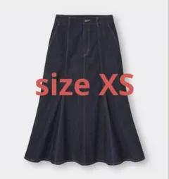 レディース　デニム　マーメイド　スカート ダークブルー　XSサイズ
