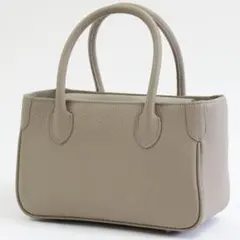 【美品】本革 ハンドバッグ グレージュ