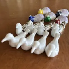 鳥の形状の陶器製箸置き13個セット
