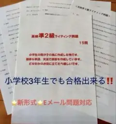 ⭐️新形式対応⭐️英検準２級ライティング対策問題