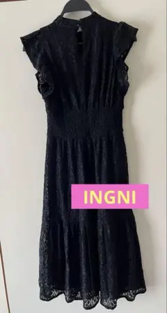 INGNI 花柄レースのワンピース 　　　ブラック　Mサイズ