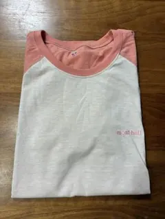 mont-bell ラグランスリーブTシャツ ピンク/ホワイト