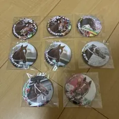 ダービー馬列伝くじ　缶バッジ　8個セット
