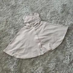 【美品】クマ耳フード ポンチョ 95-100cm ベビー 冷暖 日差し 対策