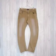 【semanticdesign】メンズ カーブレッグジーンズ パンツ ベージュ