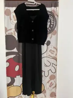 ローリーズファーム　メッシュベスト&ワンピースセット