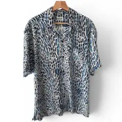 Schott ショット レオパード 豹柄 レーヨン オープンカラーシャツ