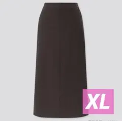 ユニクロ デニムジャージースカート XL ブラック ウエストゴム ストレッチのサムネイル