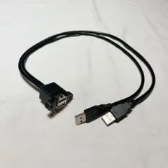 USB 2.0 A オス - メス延長コード、耳のようなネジ付き