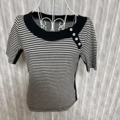 ヒロコビス　ストライプ ボートネック　11号