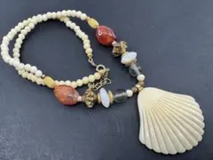 M7080 天然石　ネックレス　ヴィンテージ アクセサリー