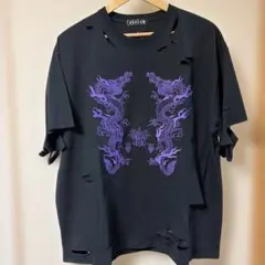 REFLEM ドラゴン柄 ダメージ加工 Tシャツのサムネイル