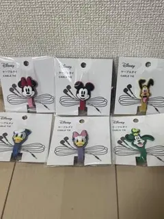 ディズニー　ミッキーフレンズ　ケーブルタイ　6種セット　フィギュア　新品未開封