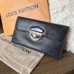 ルイヴィトン 長財布 ポルトフォイユ・ウジェニ エピ 黒 正規品