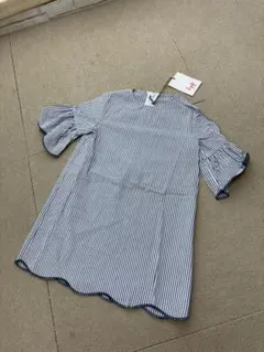 L08326）新品　il gufo 　ストライプ 　チュニック　ワンピース 4A