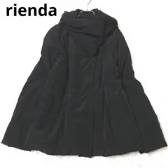 リエンダ　コート　ブラック　S　スタンドカラー　ボア　中綿　ポケット　シンプル