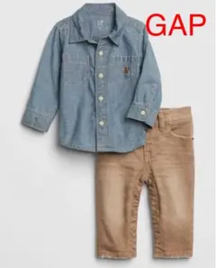 ベビー　GAP ギャップ　デニム　コーディネート　セット　80 ズボン　シャツ